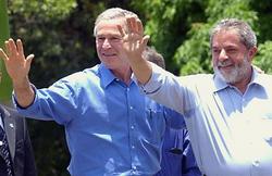 Lula y George W. Bush (Foto: Antonio Cruz/ABr)