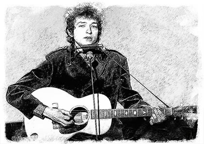 Acuarela de Bob Dylan