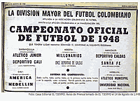 Aviso en El Tiempo, agosto de 1948