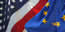 Banderas de EUA y la Unión Europea