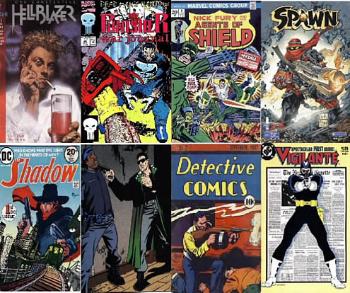 Antihéroes (Hellblazer, Punisher, Agents of Shield, Spawn, The Shadow, Vigilante, et al.)