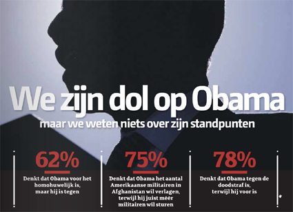 "Estamos locos por Obama", infografía tomada de www.depers.nl