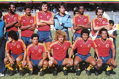La selección Colombia durante el repechaje para el Mundial de México 86
