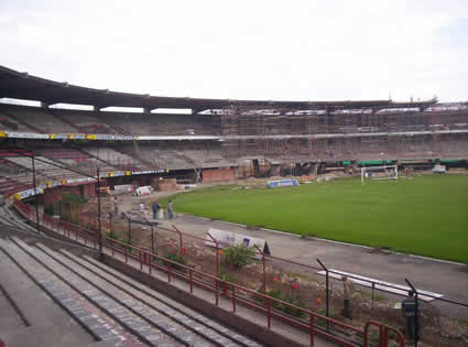 Estadio General Santander (cuando estaba en obras) de Cúcuta