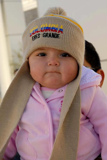 Niña en la marcha de San José, California