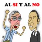 Al sí y al no: Álvaro Uribe Vélez y Augusto Ibáñez (presidente de la Corte Suprema de Justicia)