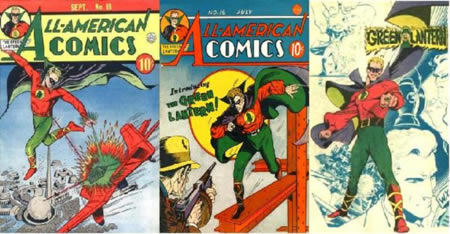 Portadas de 'All-American Comics' con Linterna Verde Portadas de 'All-American Comics' con Linterna Verde