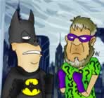 Juan Manuel Santos disfrazado de Batman y Antanas Mockus como el Acertijo