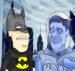 Juan Manuel Santos disfrazado de Batman y Rafael Pardo como el Señor Frío