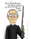 Aparece un cura con una escopeta diciendo: —Yo sí estoy de acuerdo con que en Colombia los homosexuales se puedan cazar