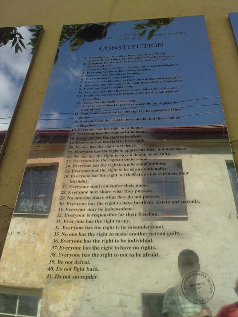 Constitución de la República de Užupis Constitución de la República de Užupis