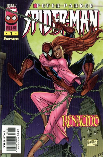 Portada de un número de 'Spiderman' con Peter Parker y Mary Jane Portada de un número de 'Spiderman' con Peter Parker y Mary Jane