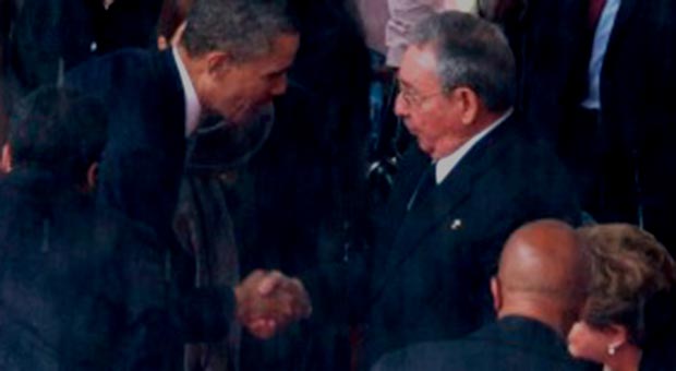 Obama y Raúl Castro